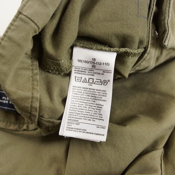 Gap High Rise Pleated Twill Army Green Khaki Wide Leg Pants Womens Sz 16 - Picture 10 of 11